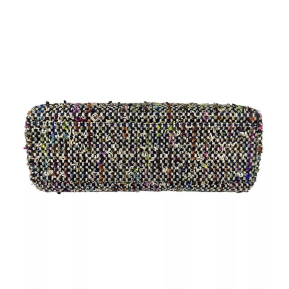 Auth Christian Dior Lady Dior Handbag Shoulder Bag Multicolor/Purple Tweed - Picture 4 of 14